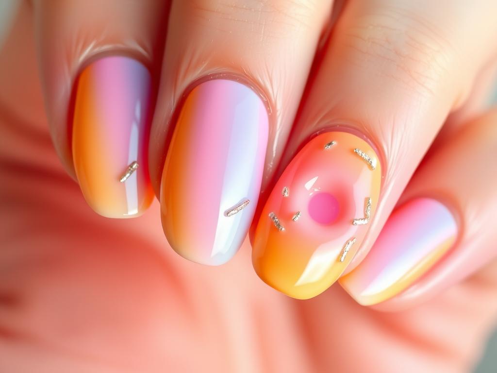 Chromatic and Glazed Donut Nails