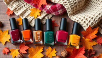 fall season nails colors