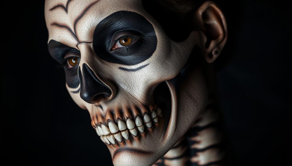 realistic skeleton makeup